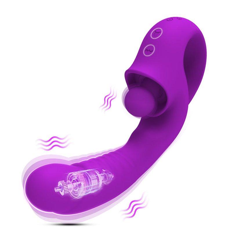 Vibrators |  Vibrator G Spot Vibrator Clitoral Massager Nipple Vibrator with 10 Frequency Double Motor 650mA Battery Purple Adult Items Purple