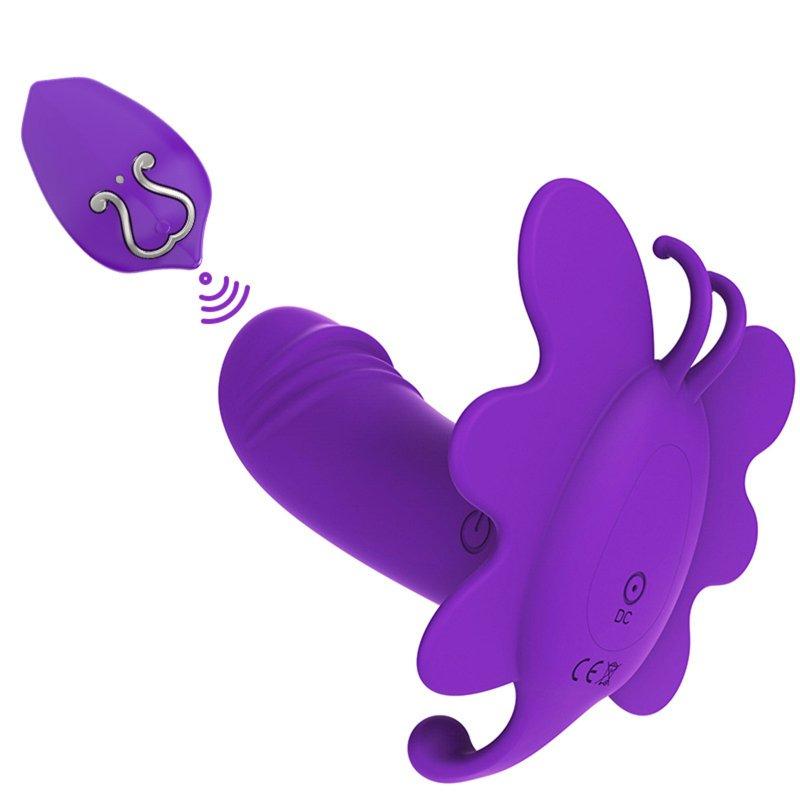 Vibrators |  Wearable Vibrator For Women Remote Control Vibrating Masturbator Butterfly Panty Vibrator G Spot Stimulator Adult Sex Toys Purple Adult Items Purple