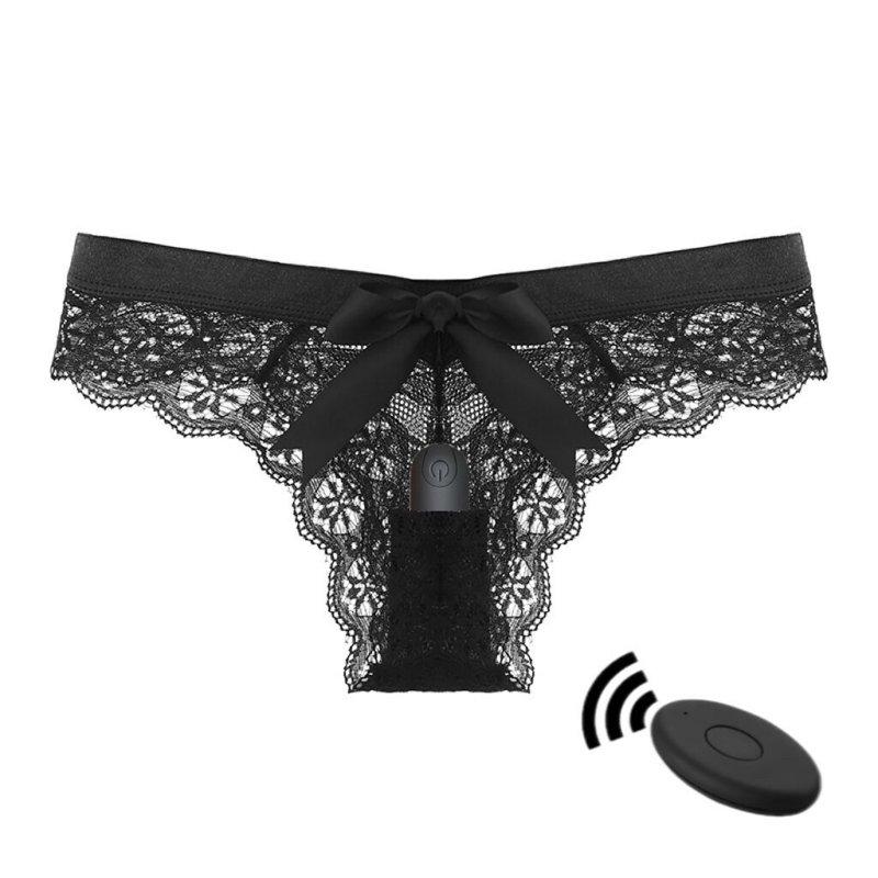 Vibrators |  Women Lace Underwear Panty 10 Vibration Modes Usb Charging Wireless Remote Control Vibrator Adult Sex Toys Remote control- black panties Adult Items Remote control- black panties