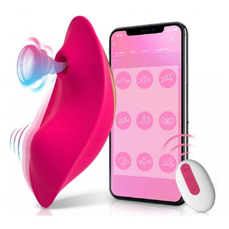 Vibrators |  Women Wireless Sucking Vibrator Wearable Design App Remote Control Panties Sex Toys Rose Red APP Adult Items Rose Red (APP)