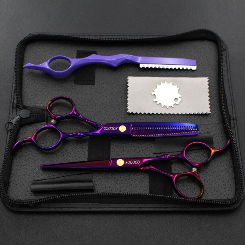 Hair Clippers |  Professional Hair Cutting Scissor Hair Scissors Hairdressing Scissors Kit Hair Straight Thinning Scissors Barber Salon purple Hair Clippers Hair Clippers