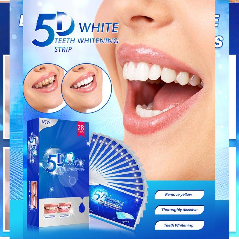 Teeth & Oral Care |  Whitener Strips 30 Minutes Fast Results Helps Remove Smoking Coffee Soda Wine Non-Slip Dry Stain 28 Pcs Kit 28 stickers/box Health Care 28 stickers/box