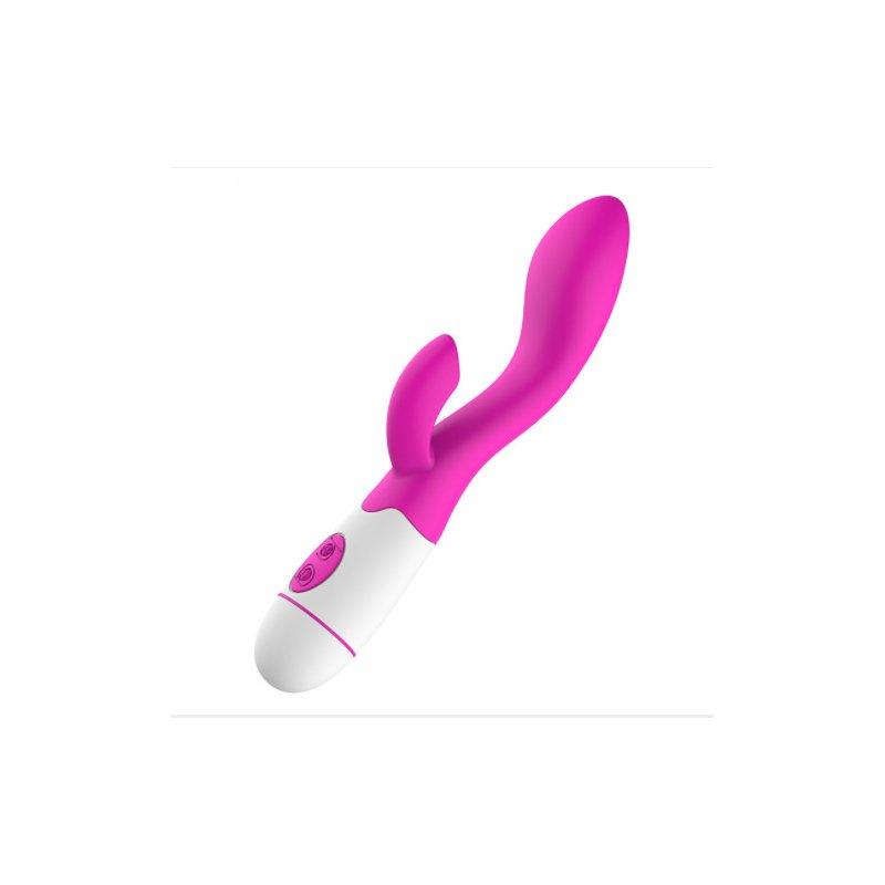 Vibrators |  30 Speed Vibration Dildo Rabbit Vibrator For Women Usb Charge Dual Motor G Spot Vibrators Female Sex Toys Rose red_Rechargeable Adult Items Rose red + Rechargeable