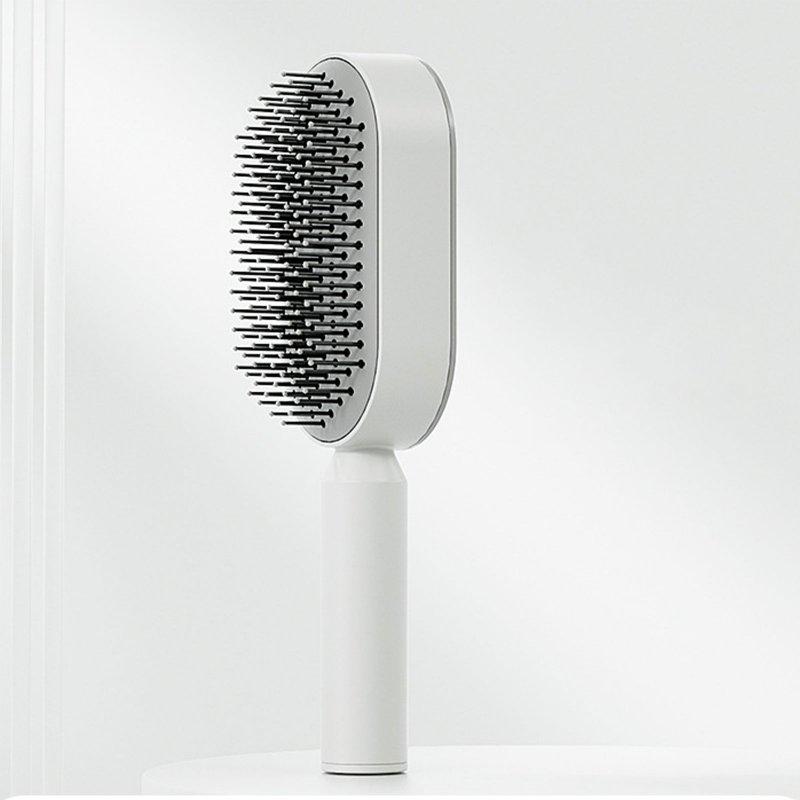 Hair Styling |  Women Air Cushion Massager Brush Household Painless Self Cleaning Hair Brush Shaping Comb with Anti-slip Handle White Hair Styling Hair Styling