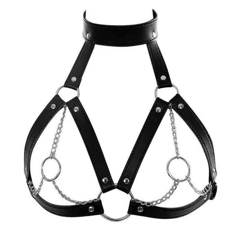 Sex Toys |  BDSM Restraints For Women Body Chest Harness Belt PU Faux Leather SM Restraints Bondage Straps Erotic Adult Sex Toy black Adult Items Black