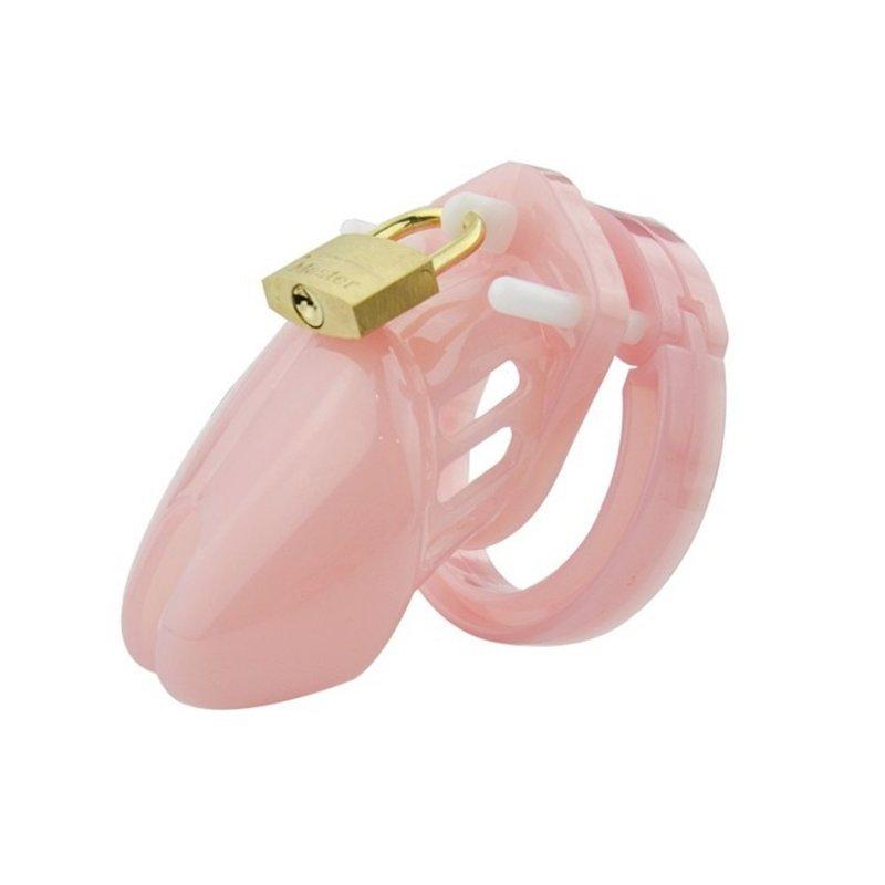 Sex Toys |  Male Chastity Cage Lightweight Penis Cage Cock Cage Device Sex Toys Cock Rings With Lock For Male Men Penis Exercise pink short Adult Items Pink + Short