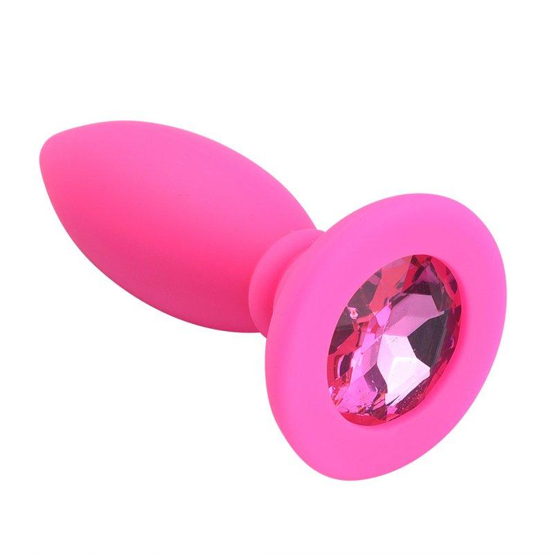 Vibrators |  Anal Beads Silicone Anal Butt Plug Sex Products For Adults Erotic Toys For Woman Gay Men Anus Dilator Intimate Goods 7 x 3.5cm rose red Adult Items Rose red