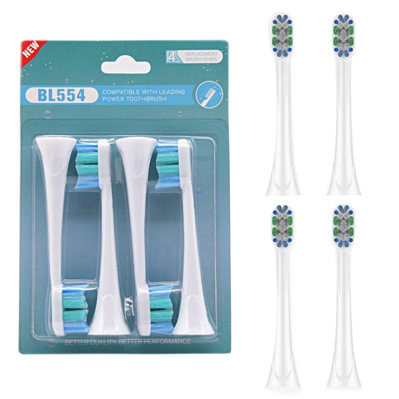 Teeth & Oral Care |  4pcs Ultrasonic Electric Toothbrush Head Replacement Brush Head Kits For HX-6014 HX 3 / 6 / 9 BL554 Health Care BL554